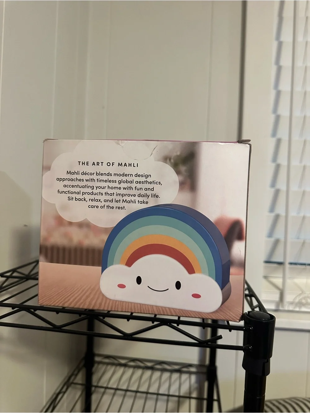 Mahli Baby Smiling Cloud Rainbow Humidifier - Blue, Teal & Coral